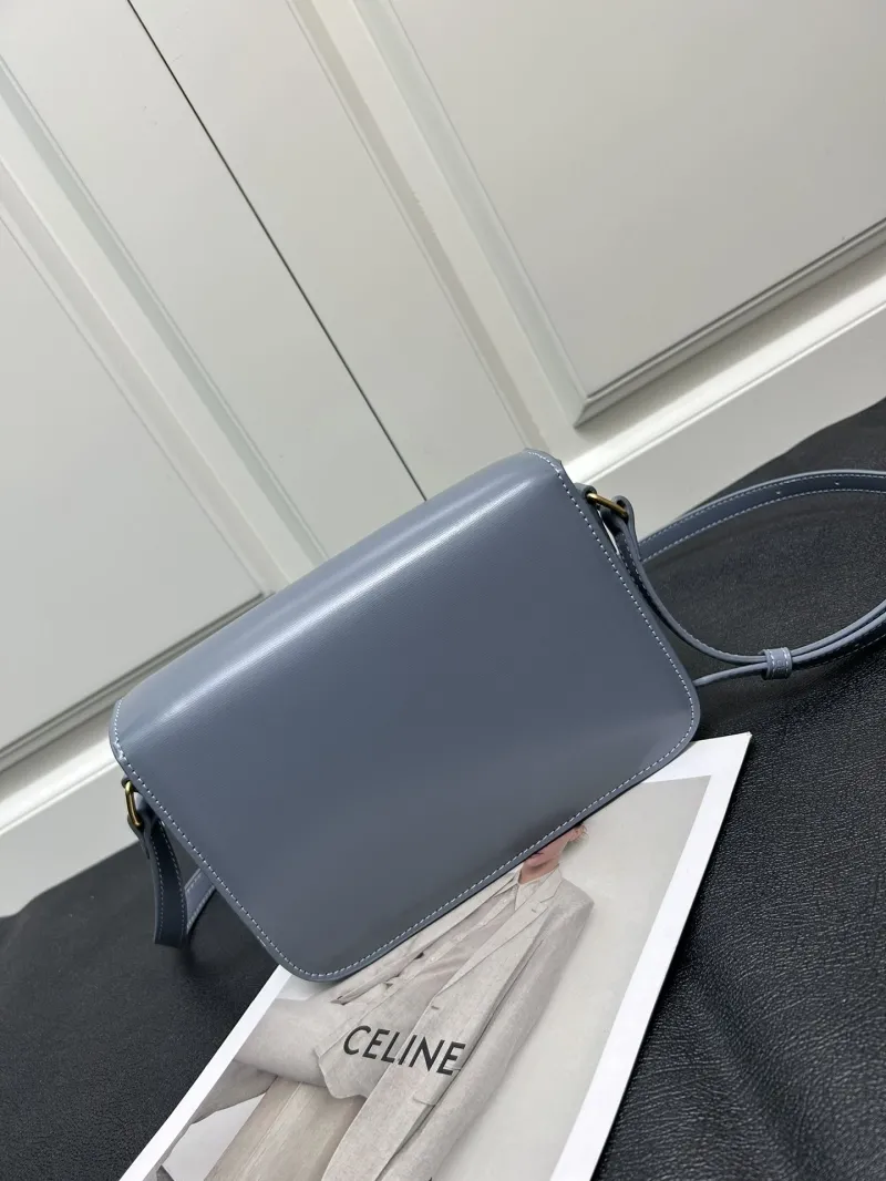 Alternative view of Celine Blue Leather Satchel Crossbody Bag 208