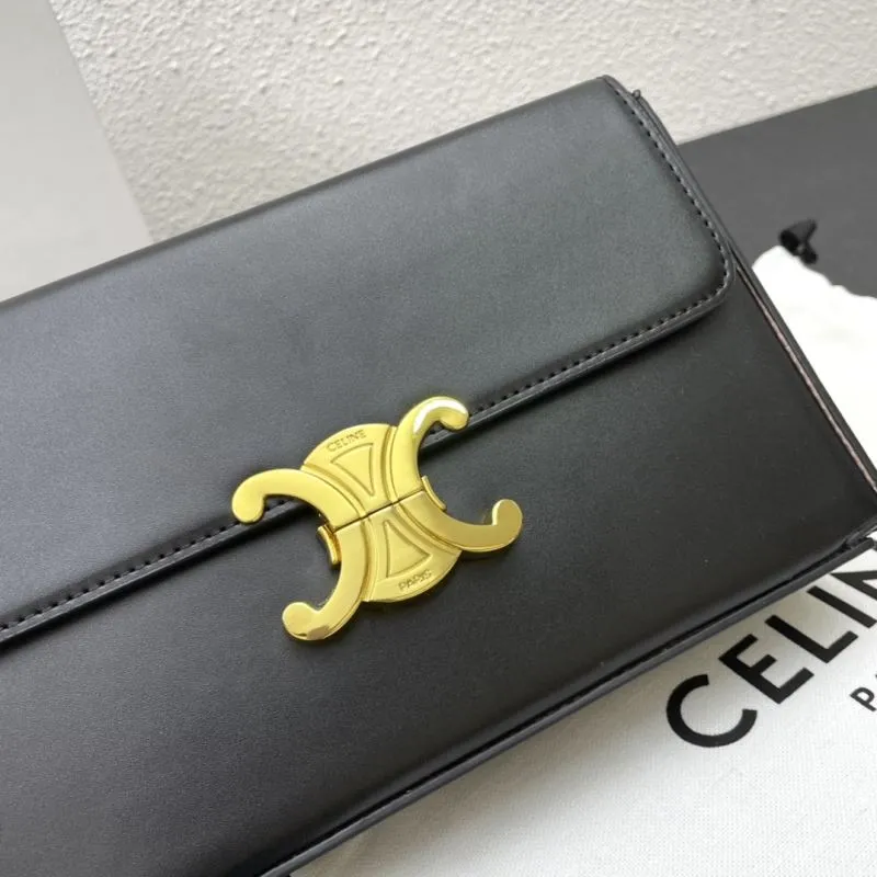 Celine Black Chain Satchel Bag CL8067 Size 22 - Image 5