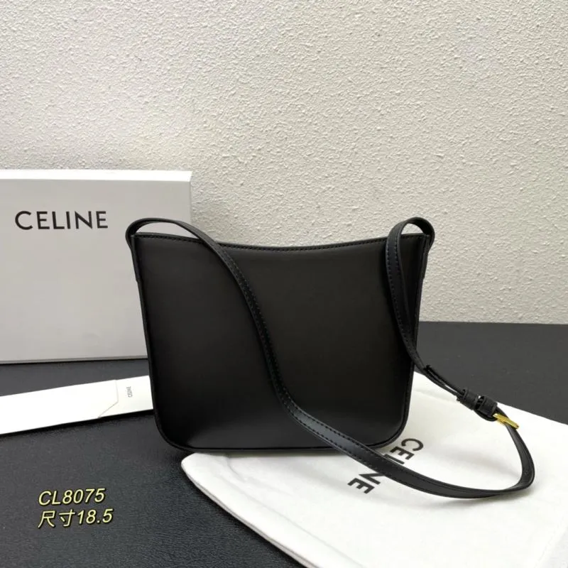 Alternative view of Celine Black Crossbody Bag CL8075 Size 18.5