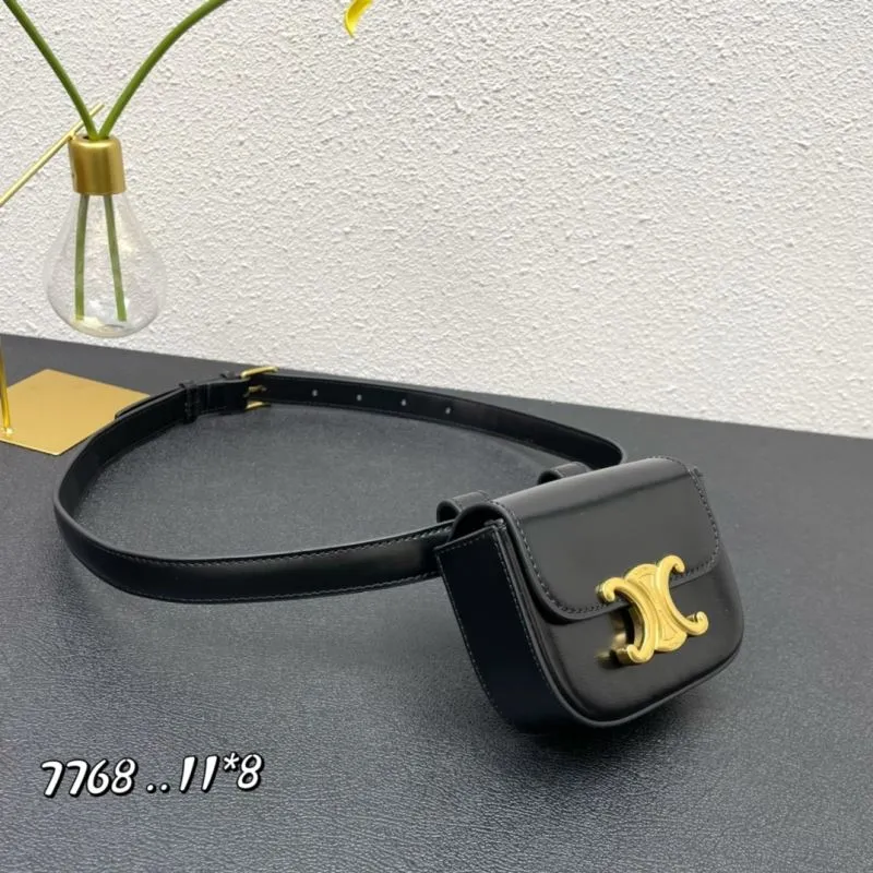 Alternative view of Celine Black Leather Belt Bag 7768