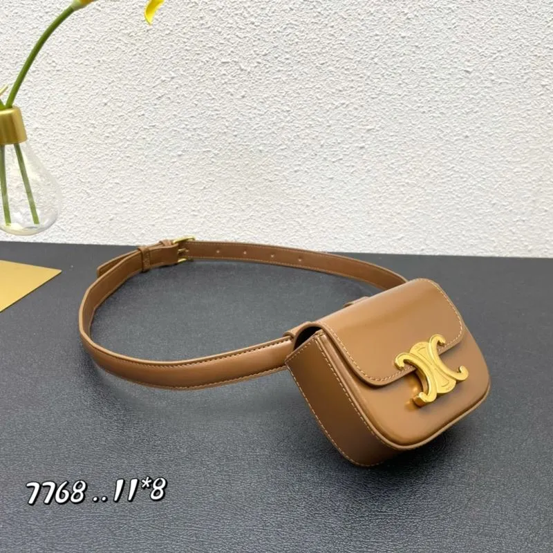 Alternative view of Celine Brown Leather Belt Bag 229
