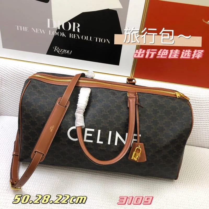 Alternative view of Celine Monogram Brown Travel Duffel Bag