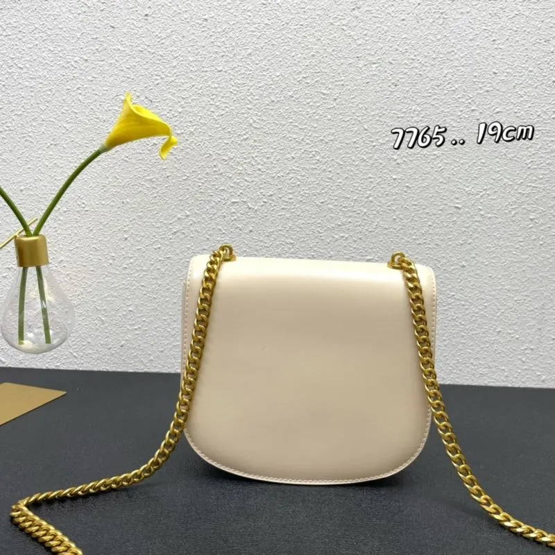 Alternative view of Celine Beige Chain Crossbody Bag 7765 19cm