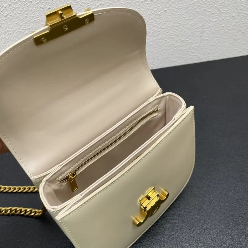Celine Beige Chain Crossbody Bag 7765 19cm - Image 8