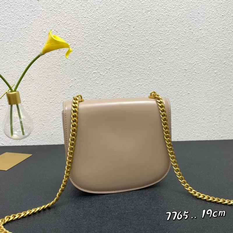 Alternative view of Celine Beige Chain Crossbody Satchel Bag 7765 19cm