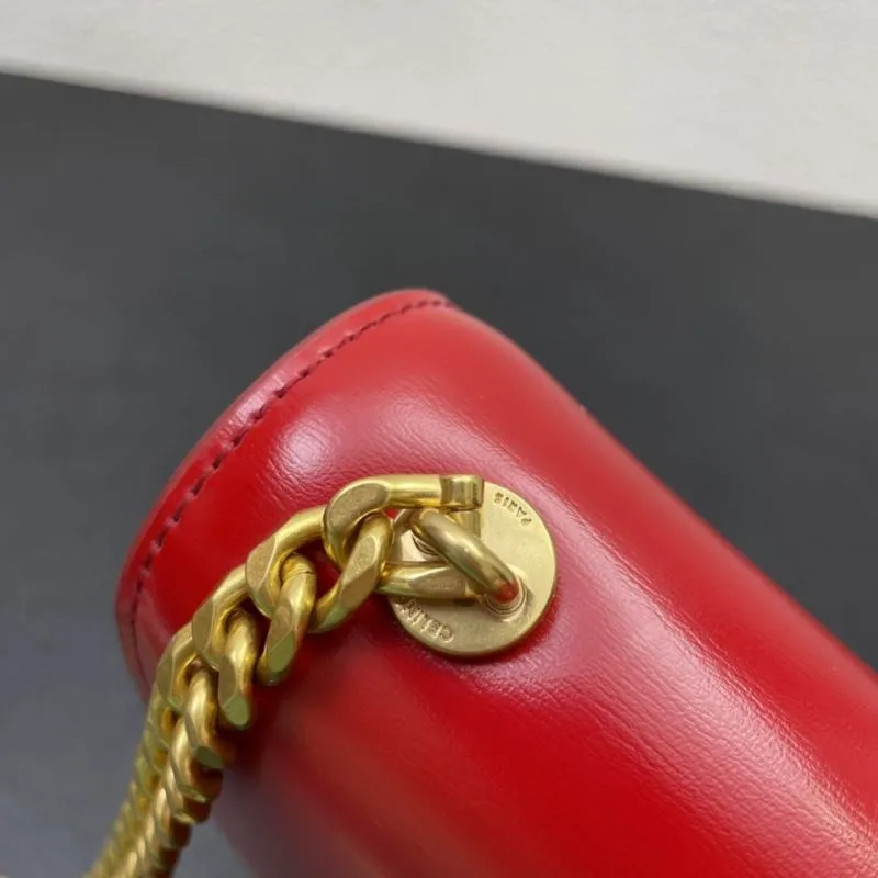 Celine Red Satchel Bag 7765 19cm - Image 5