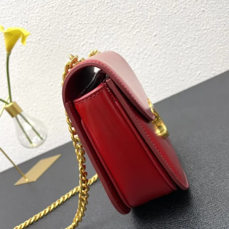 Celine Red Satchel Bag 7765 19cm - Image 6