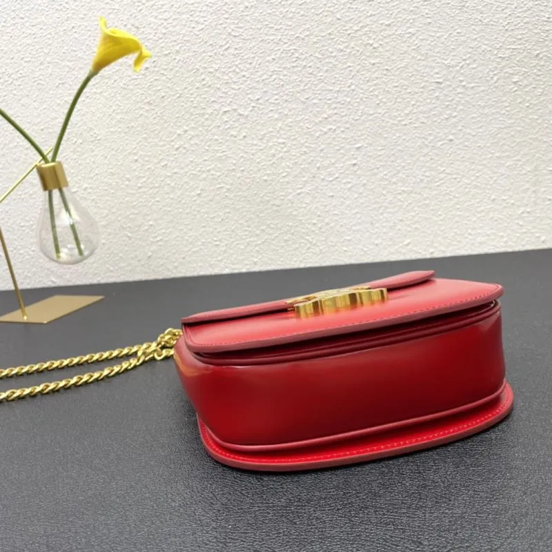 Celine Red Satchel Bag 7765 19cm - Image 7