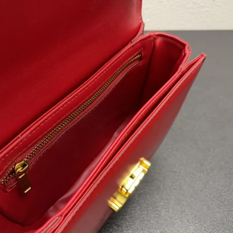 Celine Red Satchel Bag 7765 19cm - Image 9