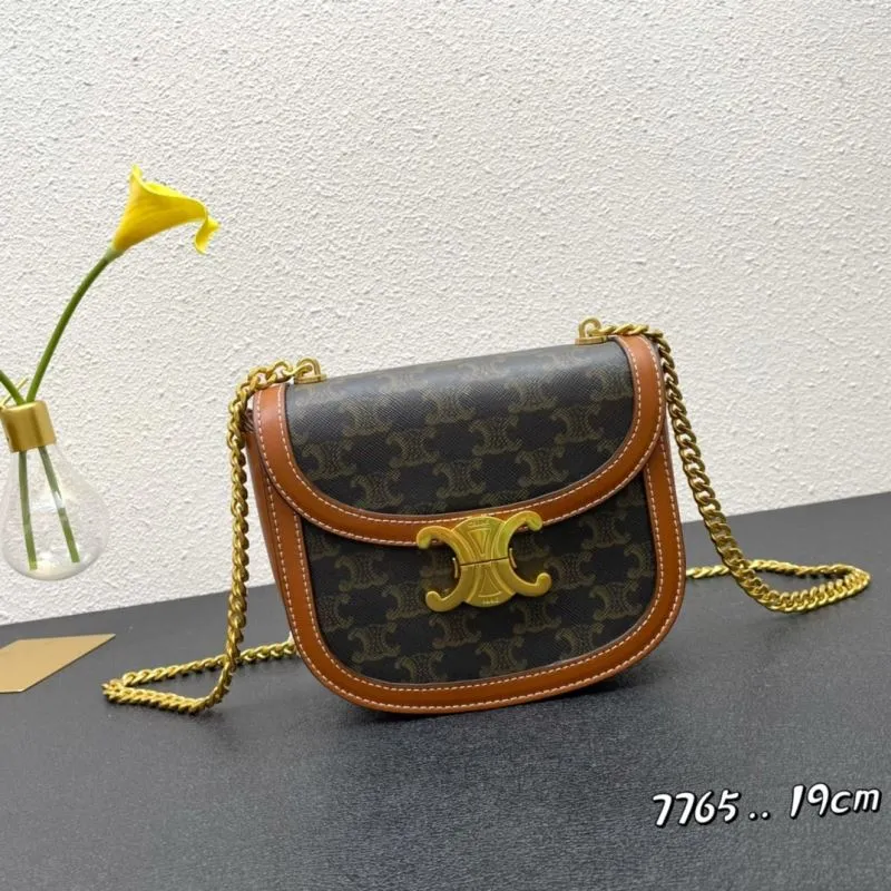 Celine Monogram Saddle Crossbody Bag 7765 19cm