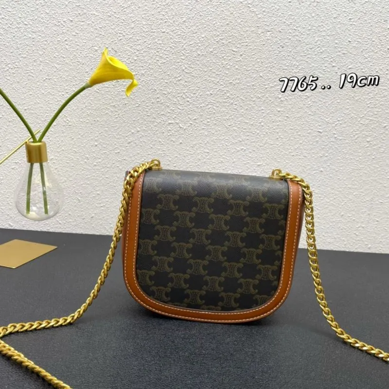 Alternative view of Celine Monogram Saddle Crossbody Bag 7765 19cm