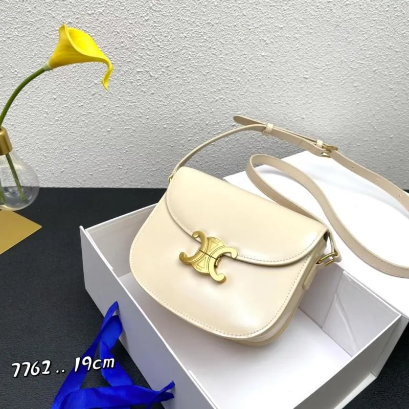Celine Beige Crossbody Satchel Bag 7762 19cm - Image 3