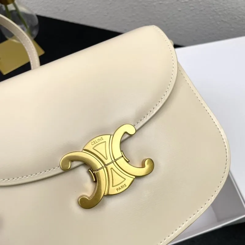 Celine Beige Crossbody Satchel Bag 7762 19cm - Image 4