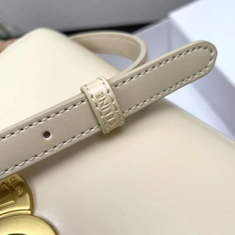 Celine Beige Crossbody Satchel Bag 7762 19cm - Image 7