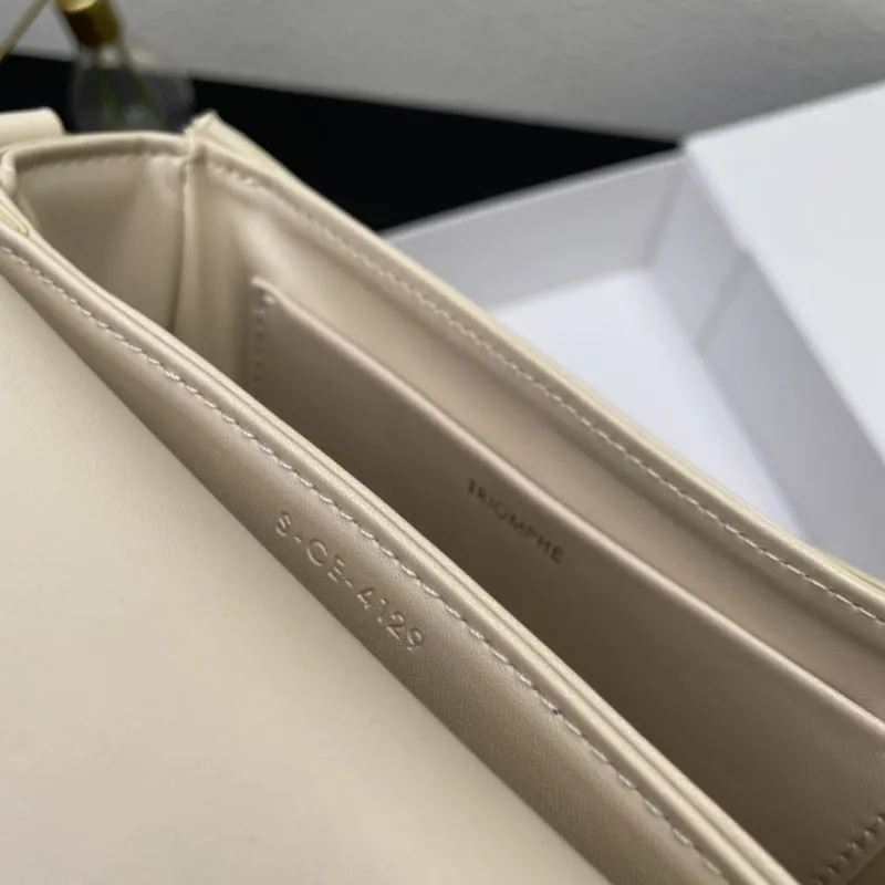 Celine Beige Crossbody Satchel Bag 7762 19cm - Image 9