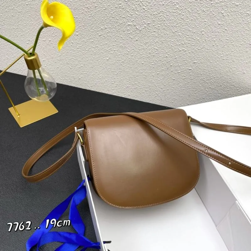 Alternative view of Celine Brown Saddle Crossbody Bag 7762 19cm