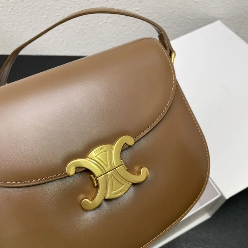 Celine Brown Saddle Crossbody Bag 7762 19cm - Image 4
