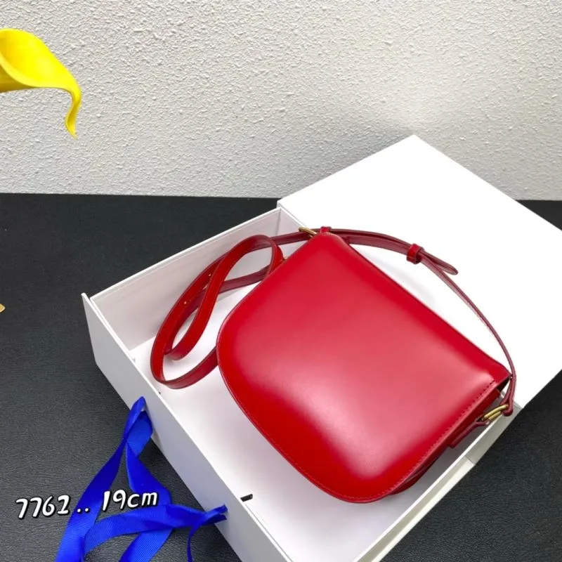 Alternative view of Celine Red Saddle Crossbody Bag 7762 19cm
