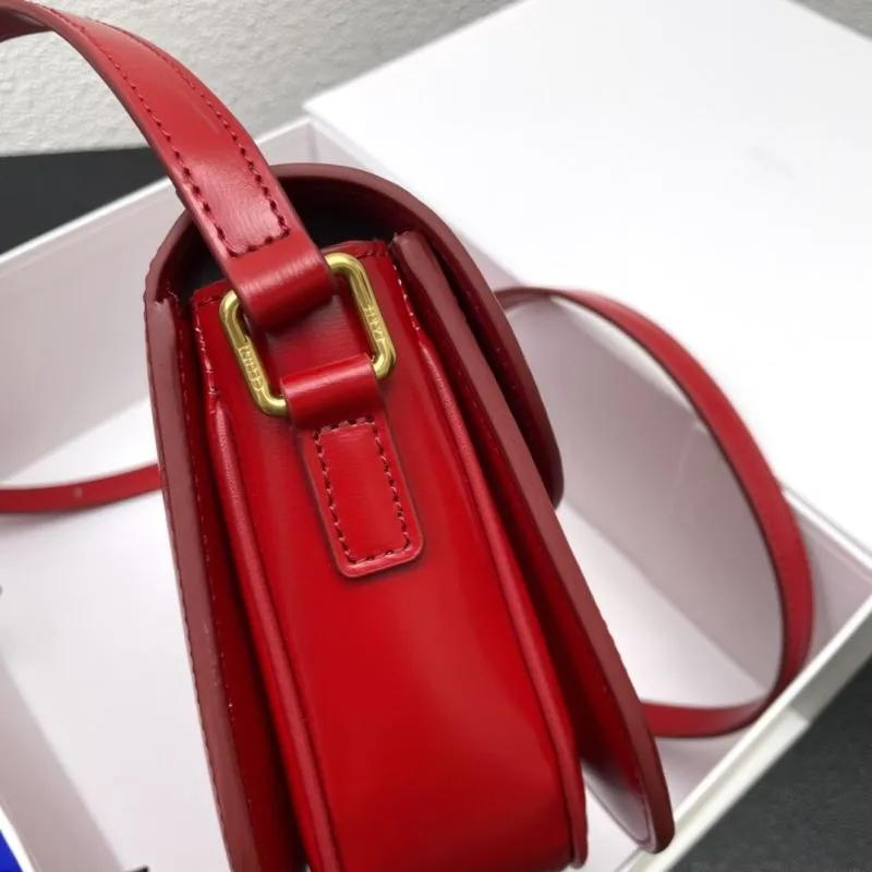 Celine Red Saddle Crossbody Bag 7762 19cm - Image 5