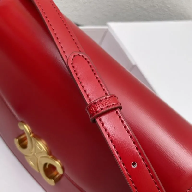 Celine Red Saddle Crossbody Bag 7762 19cm - Image 6