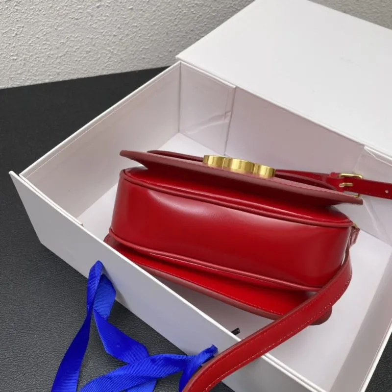 Celine Red Saddle Crossbody Bag 7762 19cm - Image 7