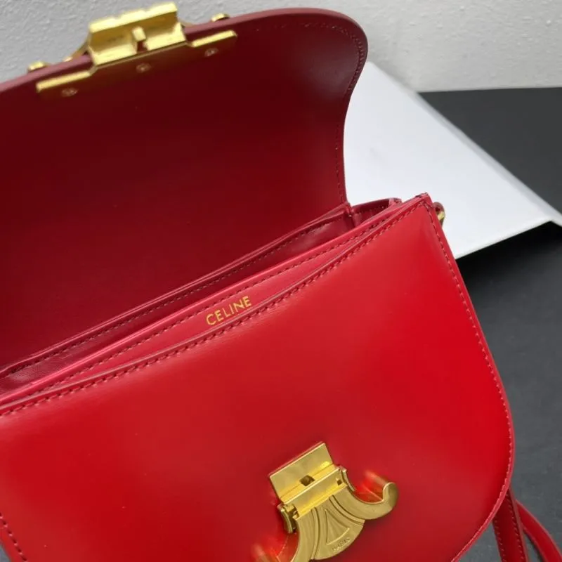 Celine Red Saddle Crossbody Bag 7762 19cm - Image 8
