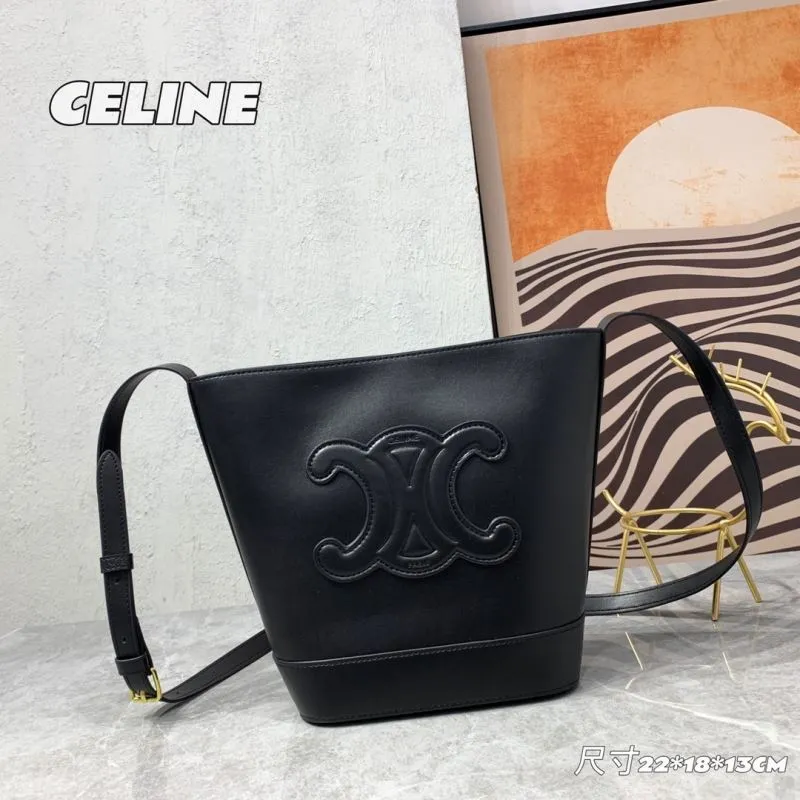 Celine Black Bucket Crossbody Bag 244