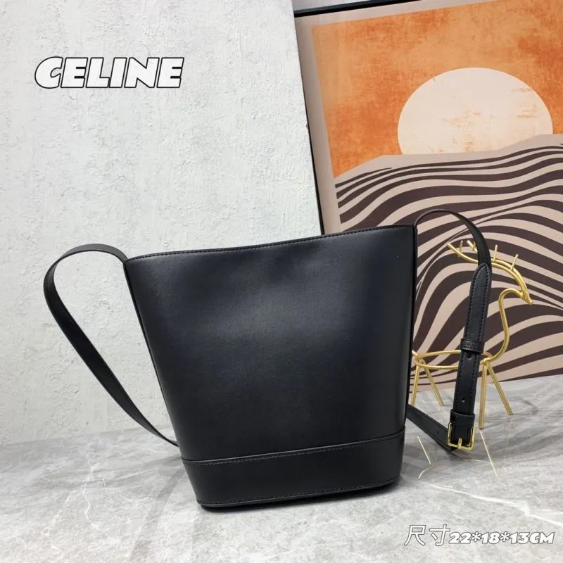 Celine Black Bucket Crossbody Bag 244 - Image 3