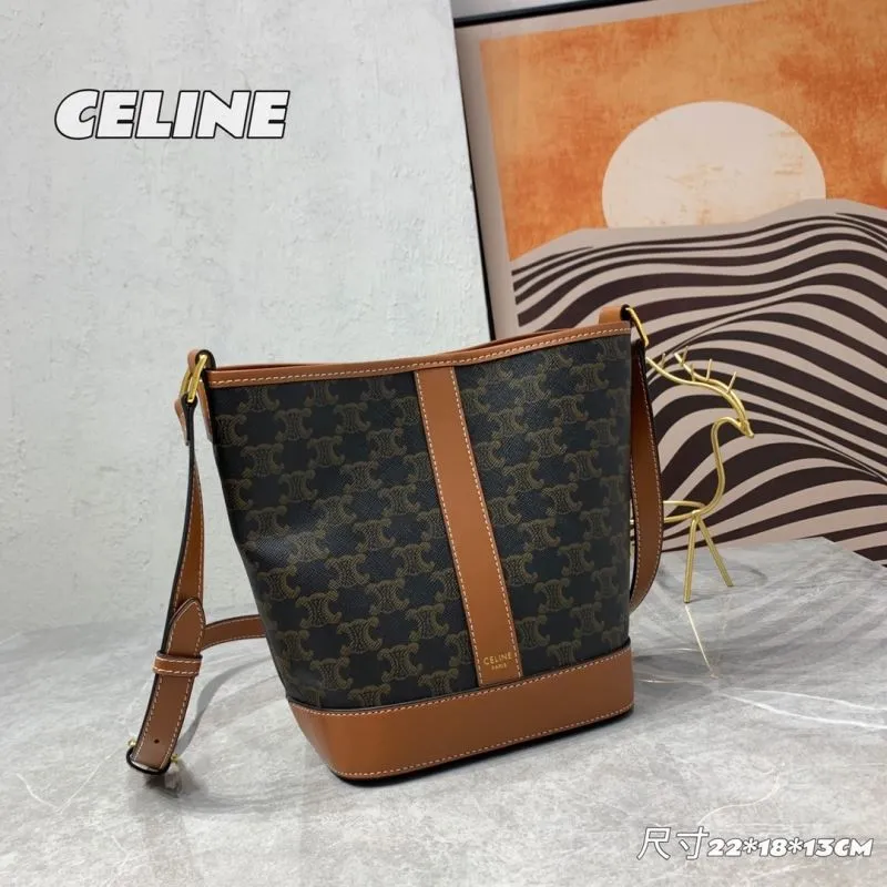 Alternative view of Celine Brown Monogram Bucket Bag