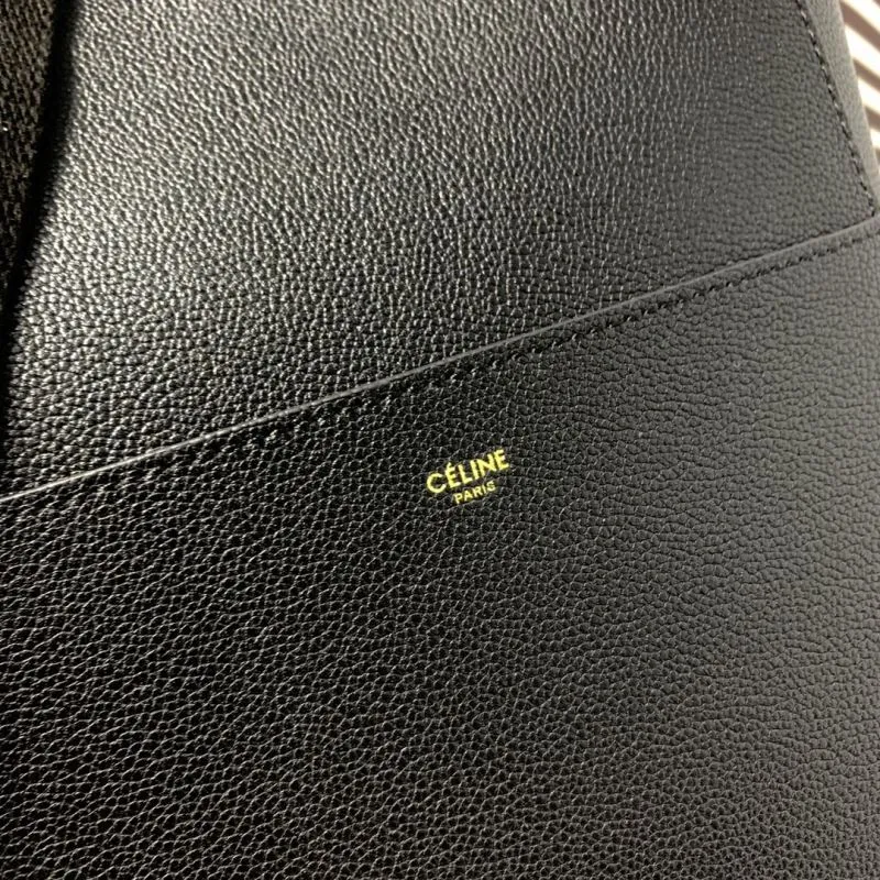 Celine Black Leather Bucket Bag 248 - Image 4