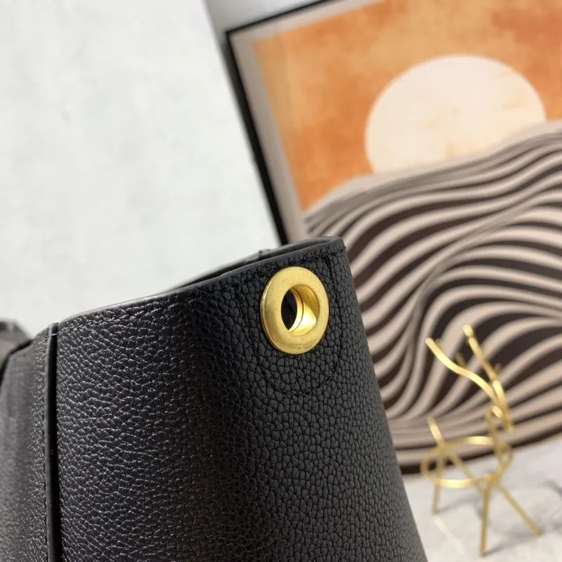 Celine Black Leather Bucket Bag 248 - Image 6