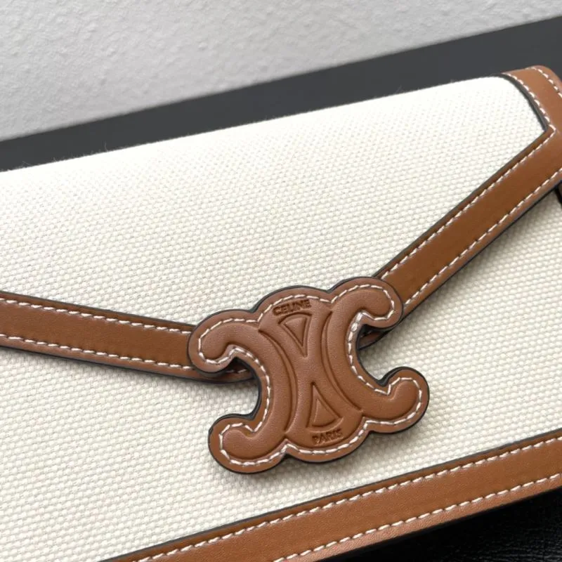 Celine 3059 Beige Brown Crossbody Bag 19cm - Image 4