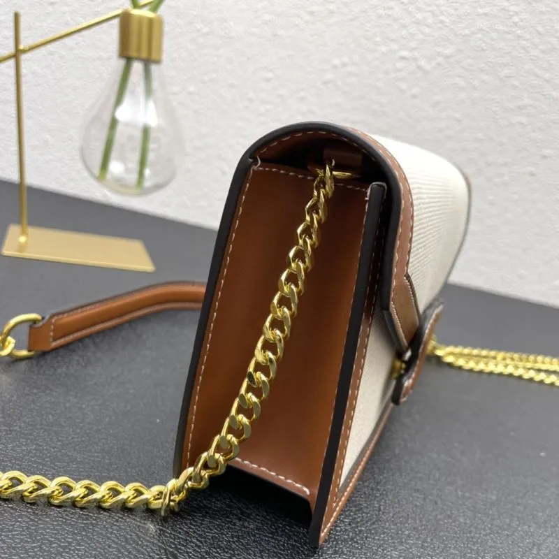Celine 3059 Beige Brown Crossbody Bag 19cm - Image 5