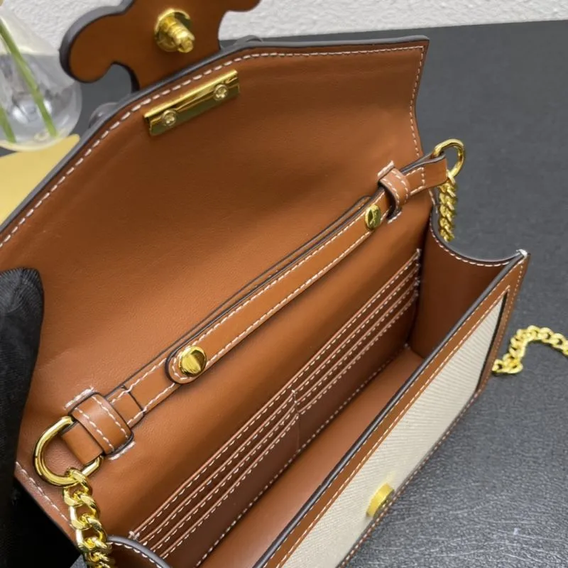 Celine 3059 Beige Brown Crossbody Bag 19cm - Image 9