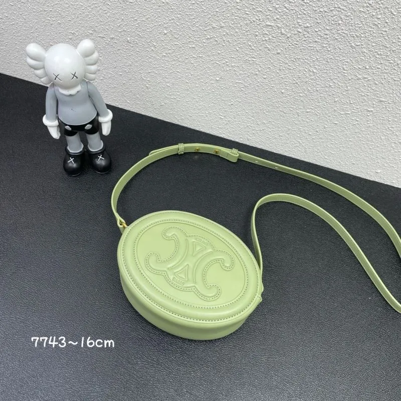 Celine Light Green Oval Crossbody Bag 7743