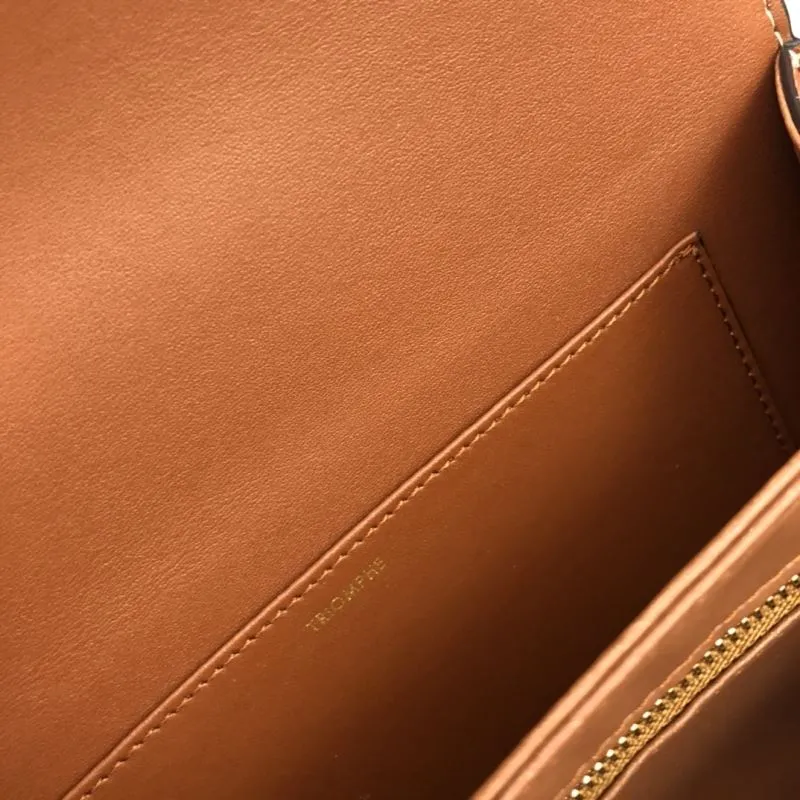 Celine Dark Brown Monogram Satchel Crossbody Bag - Image 9