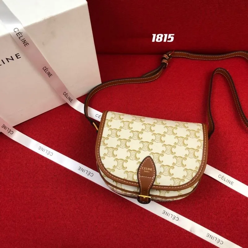 Alternative view of Celine 1815 Beige Saddle Crossbody Bag