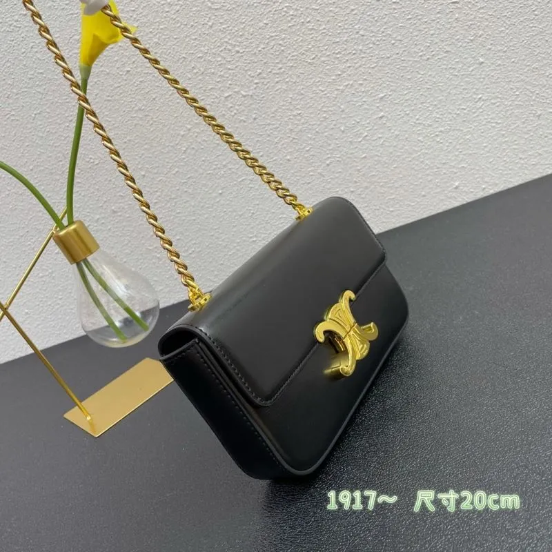 Alternative view of Celine 1917 Black Chain Shoulder Bag 20cm