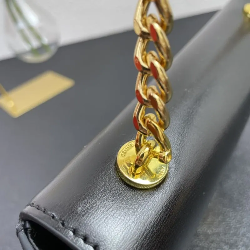 Celine 1917 Black Chain Shoulder Bag 20cm - Image 6