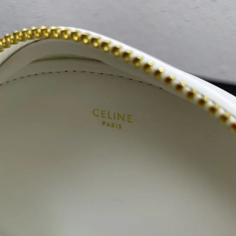 Celine White Round Crossbody Bag 7743 16cm - Image 9