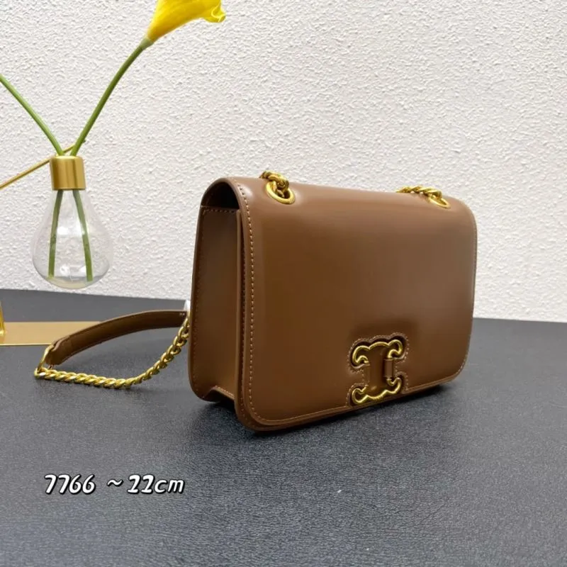 Alternative view of Celine Brown Satchel Bag 7766 22cm