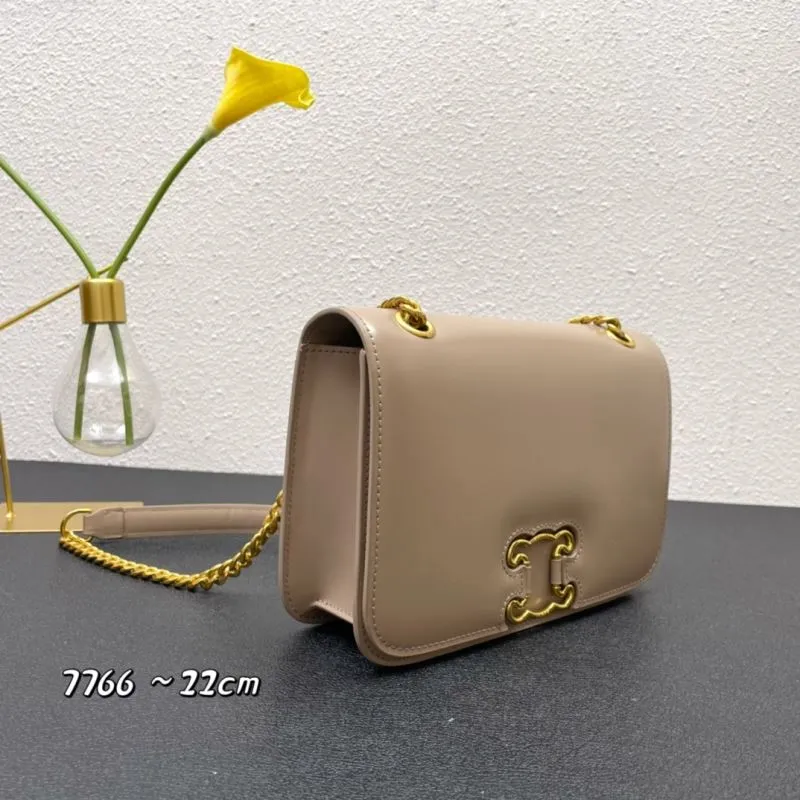 Alternative view of Celine Beige Leather Satchel Bag 7766 22cm