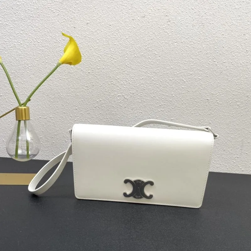Celine White Satchel Bag 273