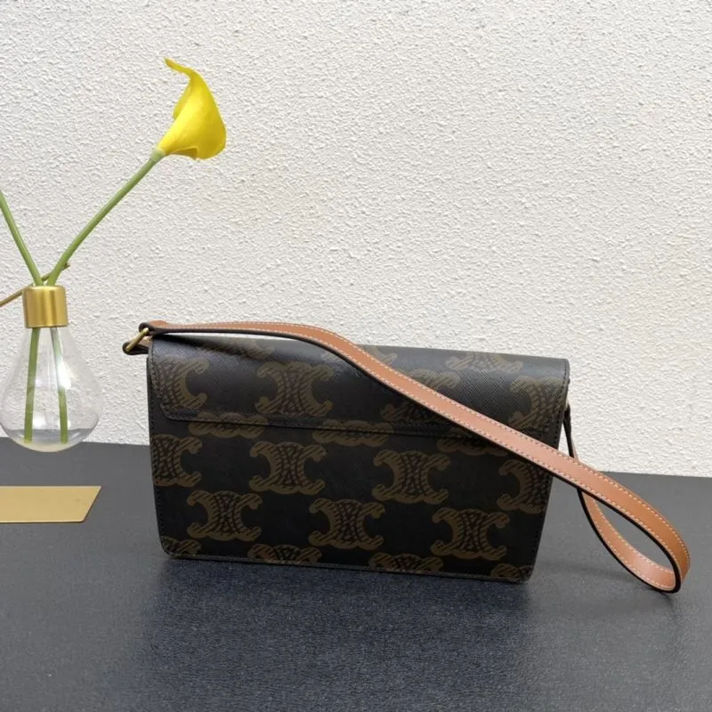 Alternative view of Celine Monogram Satchel Bag 274 Dark Brown