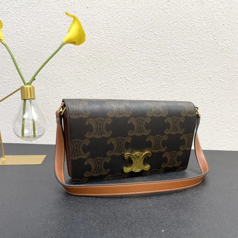 Celine Monogram Satchel Bag 274 Dark Brown - Image 3