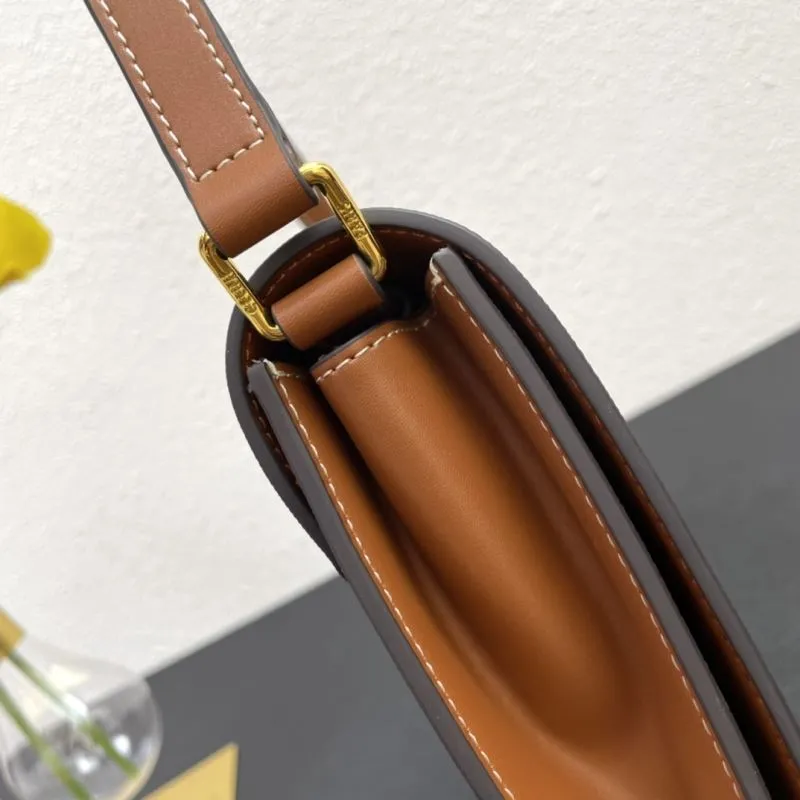 Celine Monogram Satchel Bag 274 Dark Brown - Image 5