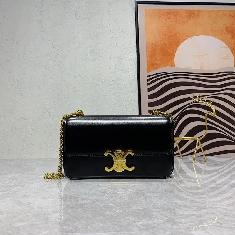 Celine Black Leather Satchel Bag 275