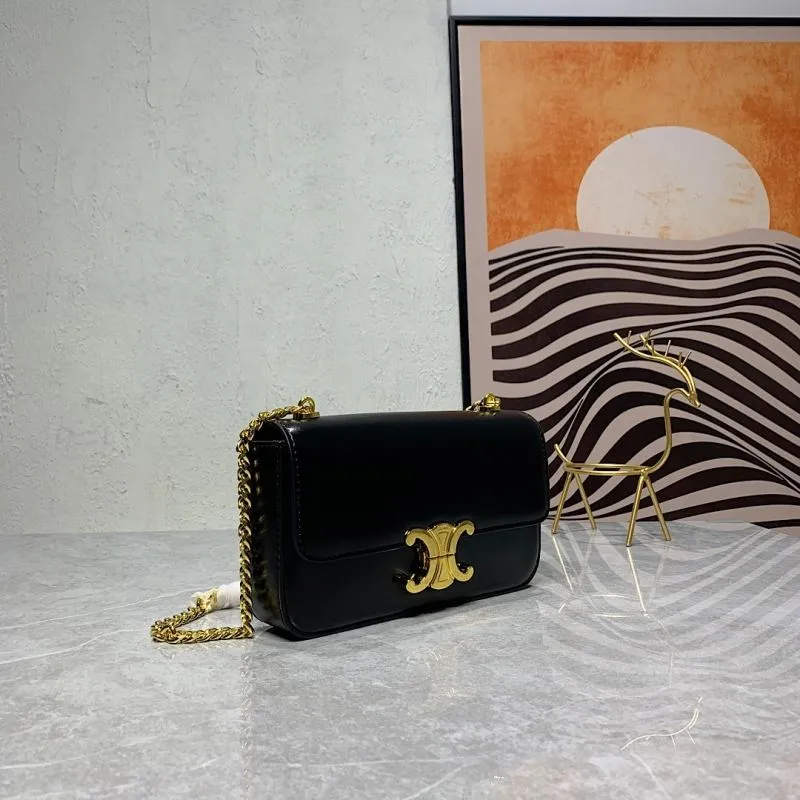 Alternative view of Celine Black Leather Satchel Bag 275