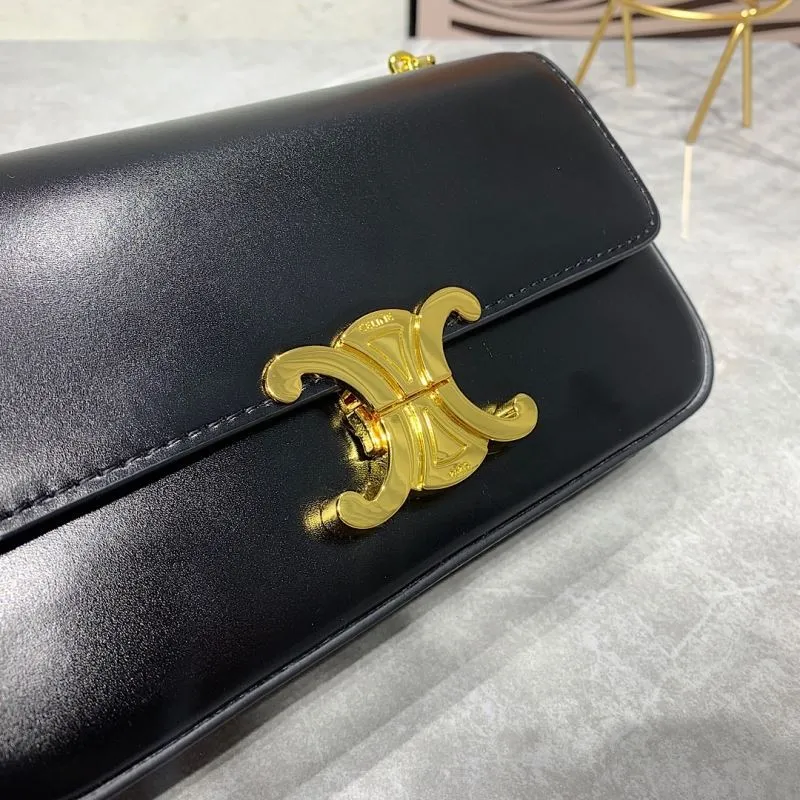 Celine Black Leather Satchel Bag 275 - Image 4