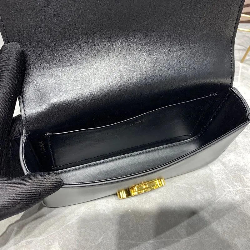 Celine Black Leather Satchel Bag 275 - Image 8